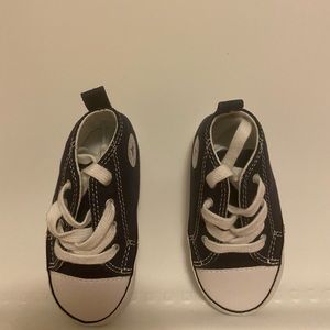 Navy blue baby converse